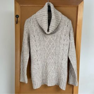 Barbour womens sweater sz L cowl neck warm